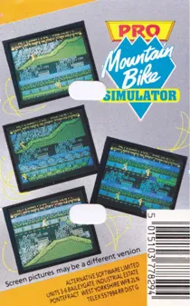 Pro Mountain Bike Simulator (UK) (1989) box cover back
